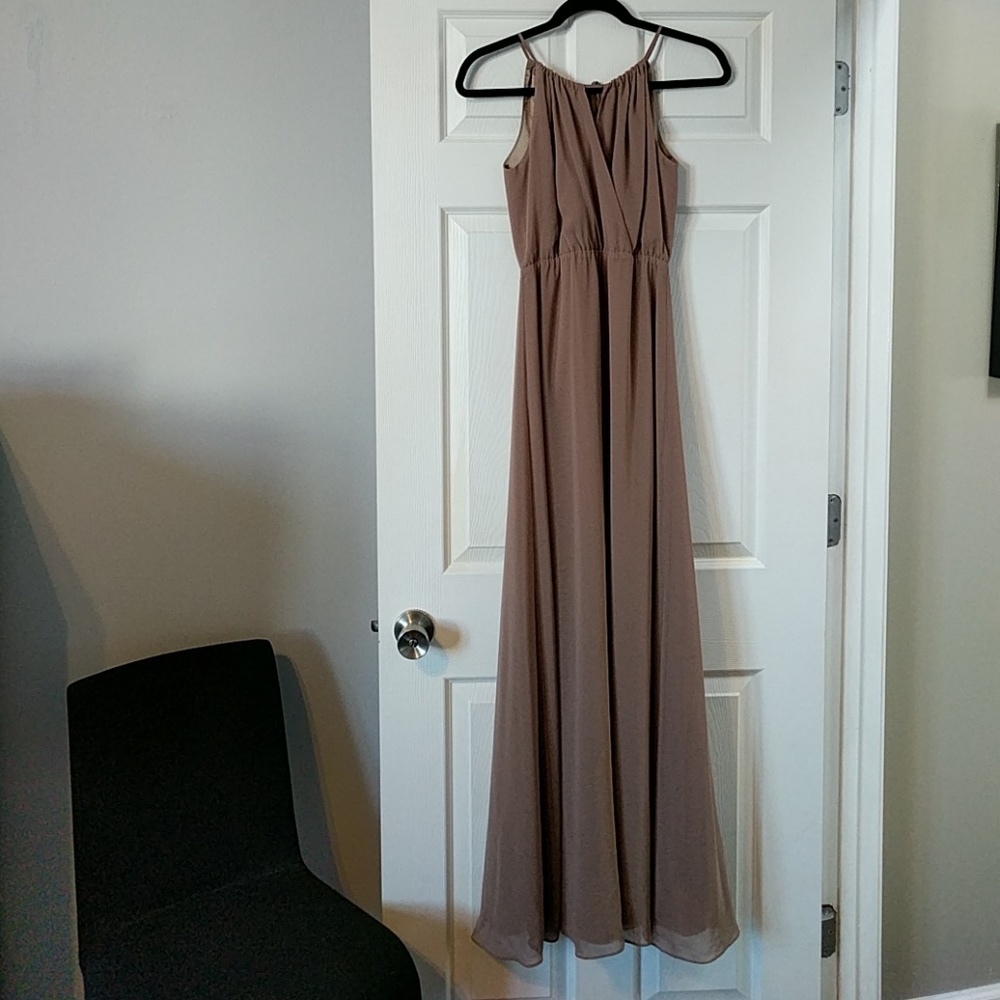 Joanna August ceremony long bridesmaid dress
